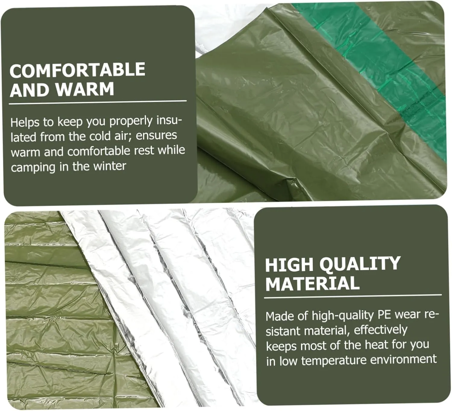 POPETPOP Emergency Tent Set Outdoor Camping Tool Outdoor Sleeping Sack Emergency Sleeping Sack Thermal Blanket