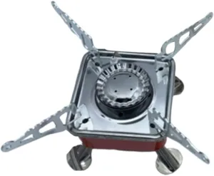 POPETPOP Lightweight Folding Camping Stove Gas Cooker for Outdoor Cooking Picnic Stove Windproof Feature Stainless Steel