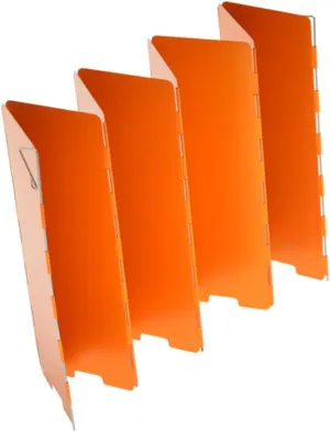 POPETPOP Outdoor Folding Stove Windscreen Plates Yellow Wind Shield for Camping Picnic and Hiking Portable Design for Easy Storage and Fuel Efficiency