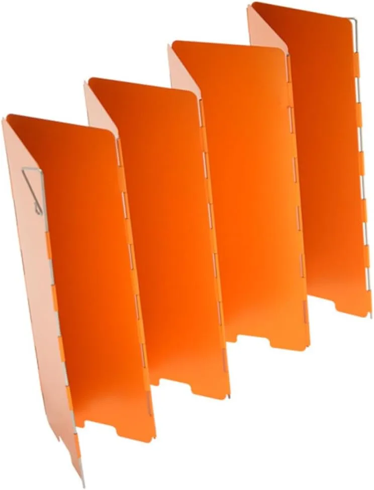 POPETPOP Outdoor Folding Stove Windscreen Plates Yellow Wind Shield for Camping Picnic and Hiking Portable Design for Easy Storage and Fuel Efficiency