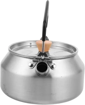 POPETPOP Stainless Steel Camping Kettle Lightweight Portable Outdoor Teapot for Hiking Backpacking and Picnic Ergonomic Handle Stainless Steel Material for Drinking