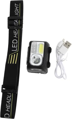 POPETPOP USB Rechargeable Headlamp Multi-Function Led Headlight Sensing Lamp for Outdoor Activities Compact and Design for Cycling Fishing and Work