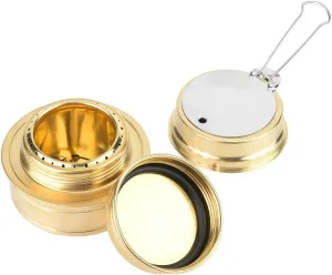 Portable Alcohol Stove Burner, Lightweight Adjust Flame Camping BBQ Burner & Stove for Outdoor Hiking, Compact and Lightweight Design, Easy to Use (Brown)