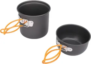 Portable Aluminum Alloy Camping Cookware Set for 1-2 People Backpacking Picnic Stove Kit