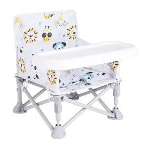 Portable Baby Booster Seat with Tray, Toddler Booster seat for Dining, Camping, Travel, Baby Beach Chair 6 Months to 3 Years Old Indoor Outdoor Use CH2407