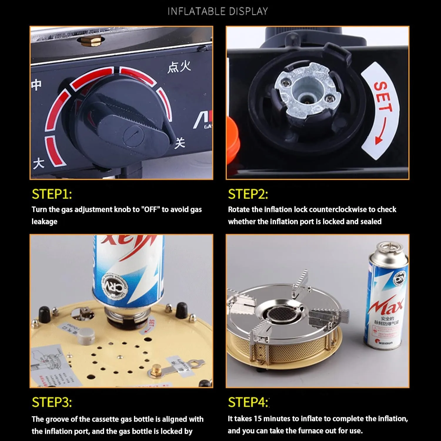 Portable Butane Stove Camp Kitchen Equipment Outdoor Gas Stove Electronic Ignition Camp Stove Camping Cooking Stove