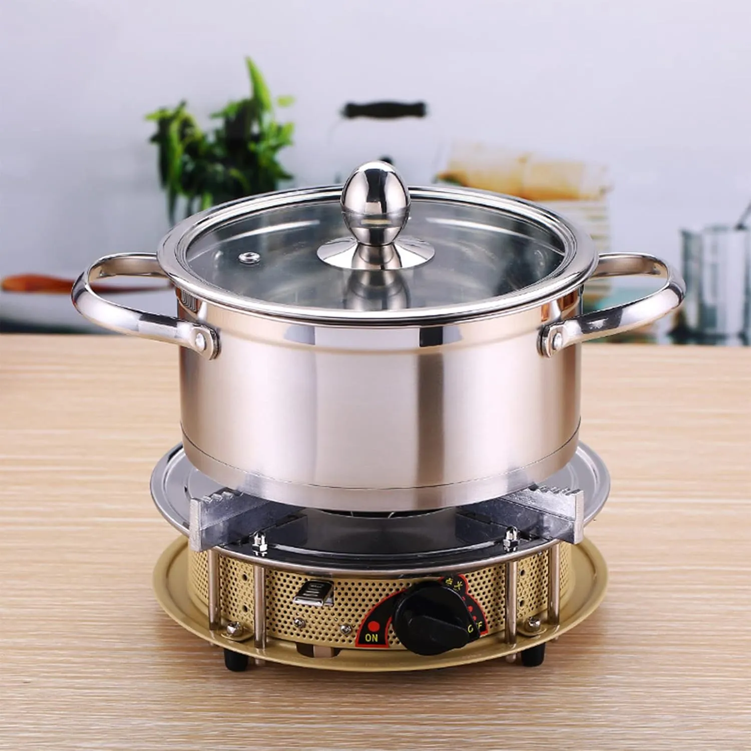Portable Butane Stove Camp Kitchen Equipment Outdoor Gas Stove Electronic Ignition Camp Stove Camping Cooking Stove