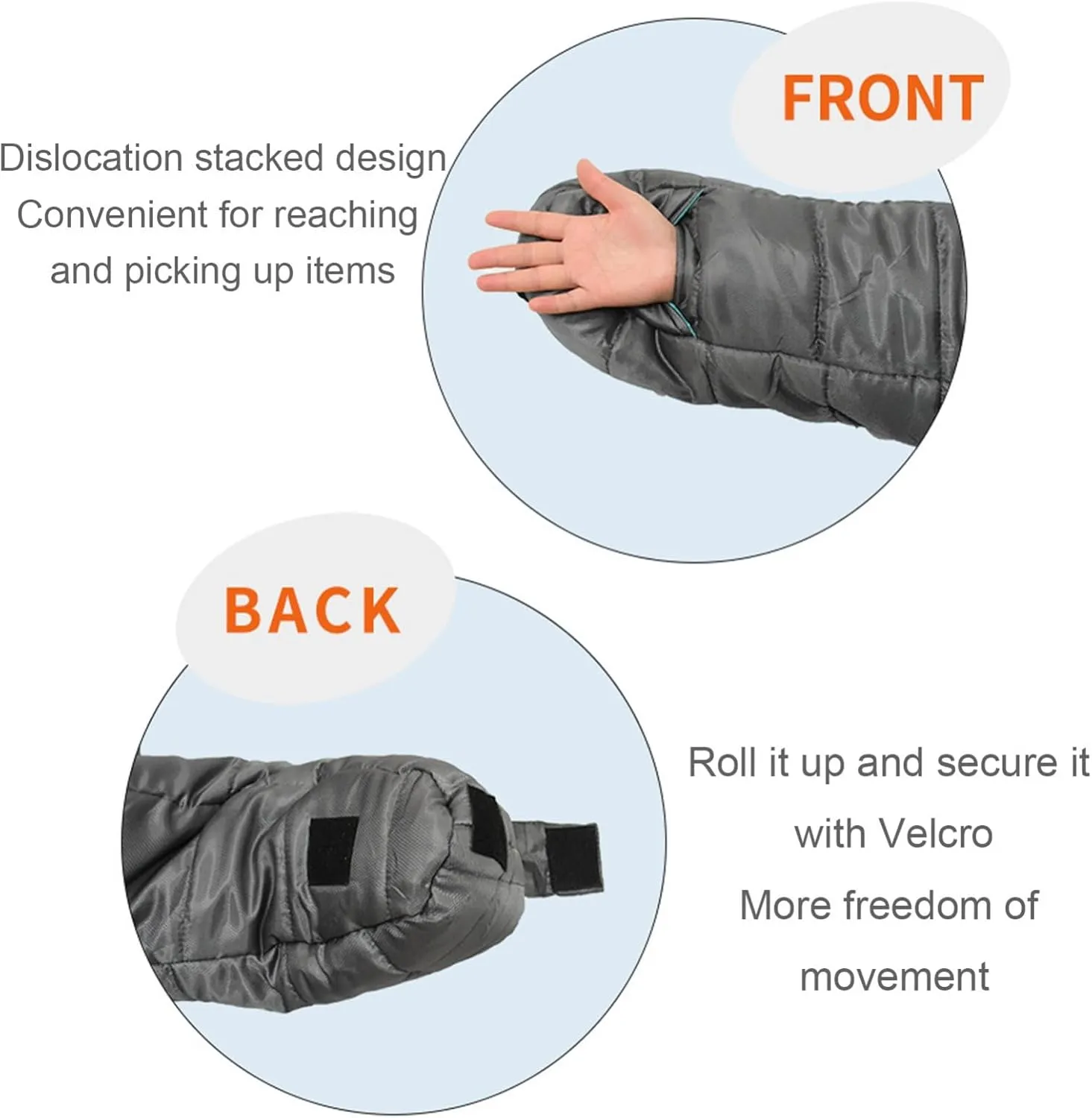 Portable Camping Sleeping Bag, Wearable Outdoor Indoor Waterproof Ultralight Warm Adult Windproof Sleeping Bag All Season