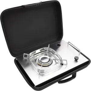 Portable Camping Stove, 2600W Removable Windproof Gas Camping Stove Camping Grill Stoves with Foldable Legs and Two Kinds of Connector Conversion for Party Camping Picnics Backyards