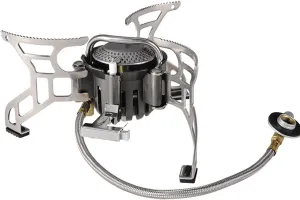 Portable Camping Stove, Collapsible Backpacking Stove, Outdoor Camping Burner, BBQ Grill Stove, Foldable Gas Burner for Camping, Picnics, and BBQs