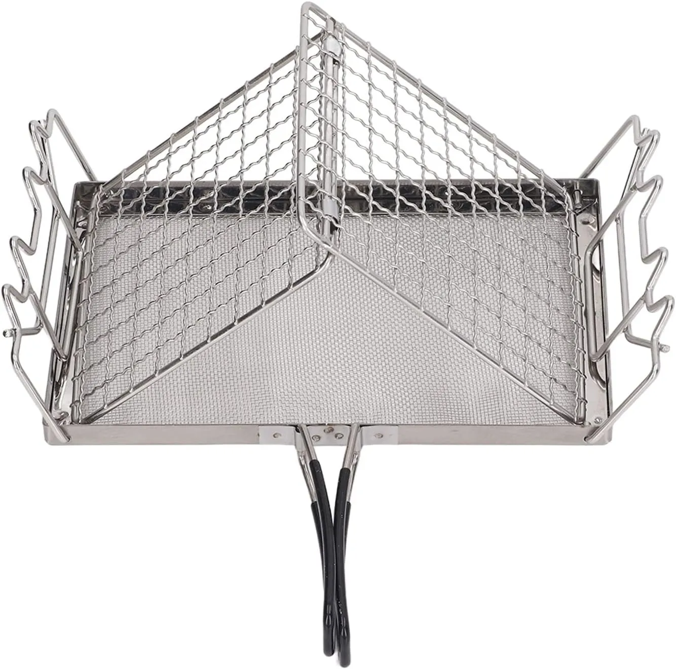 Portable Camping Stove Toaster, Stainless Steel Camp Roaster Grill Rack Camping Toaster for Stove Top Campfire Gas Toaster Bread Toast BBQ Outdoor Hiking