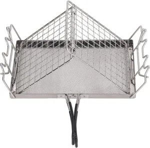 Portable Camping Stove Toaster, Stainless Steel Camp Roaster Grill Rack Camping Toaster for Stove Top Campfire Gas Toaster Bread Toast BBQ Outdoor Hiking