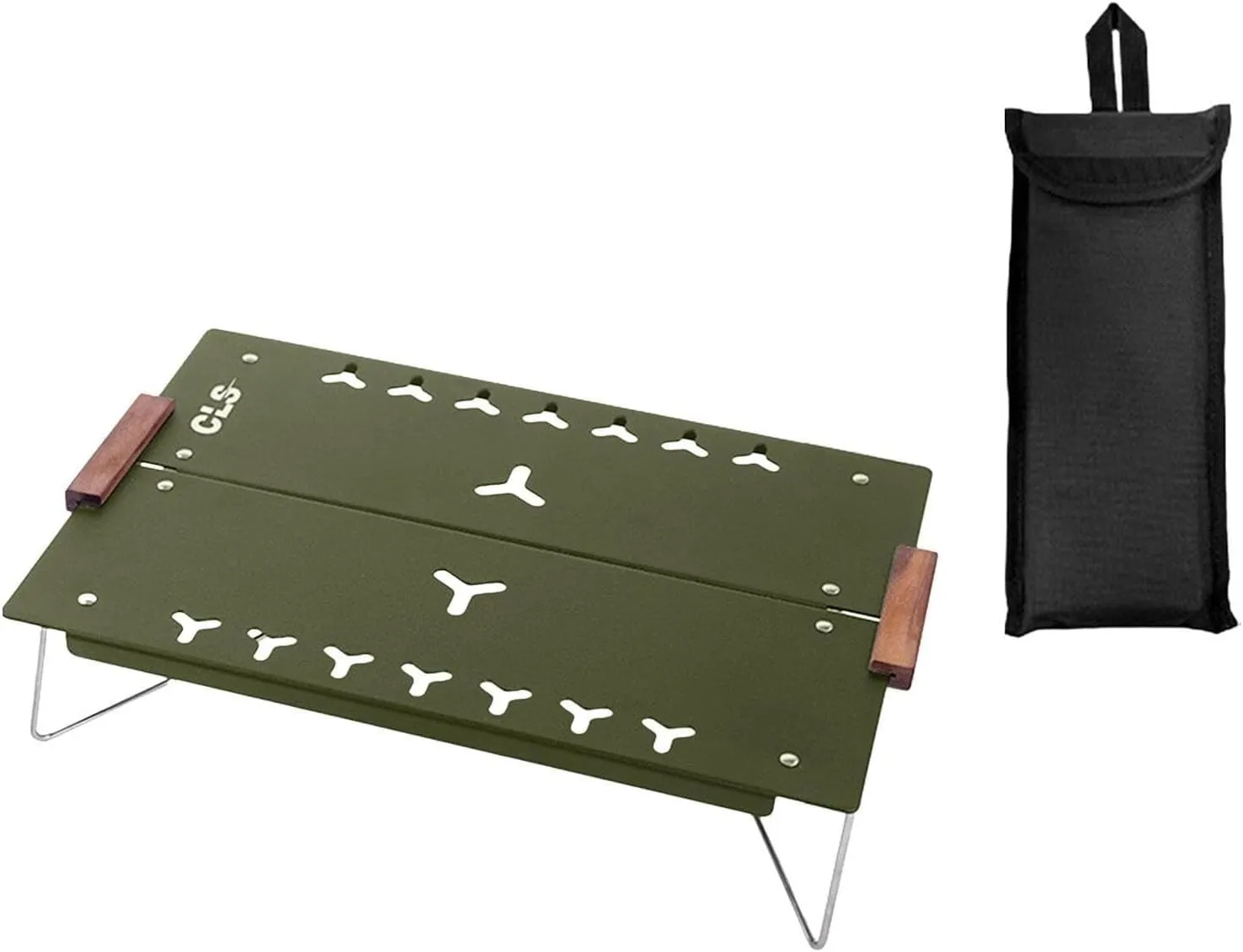 Portable Camping Table Ultralight Aluminum Folding Beach Table with Carry Bag for Outdoor Cooking Picnic Camp Travel Outdoor camping table Hiking camping table Wilderness camping table(Green)