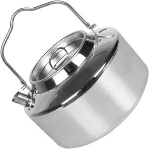 Portable Camping Tea Pot Multi Function Stainless Steel Kettle with Comfortable Handle for Hiking Outdoor Cooking and Boiling Water for Tea and Soup
