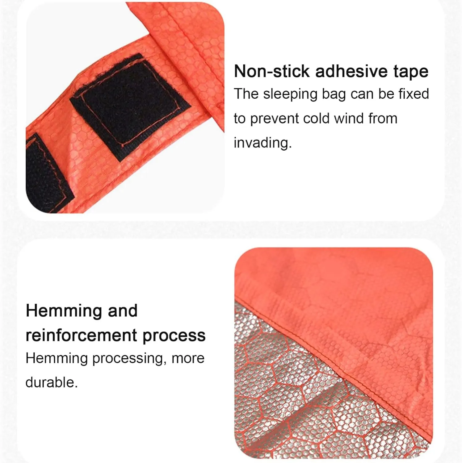 Portable Emergency Sleeping Bag, Lightweight Thermal Survival Bag Thick Tent Blanket for Adults 4 Season Camping Hiking Outdoor(B)