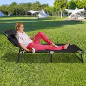 Portable Foldable Skidproof Camping Cot Person Adults & Single Camping Outdoor Folding Bed Outdoor Hiking Sleeping Bed