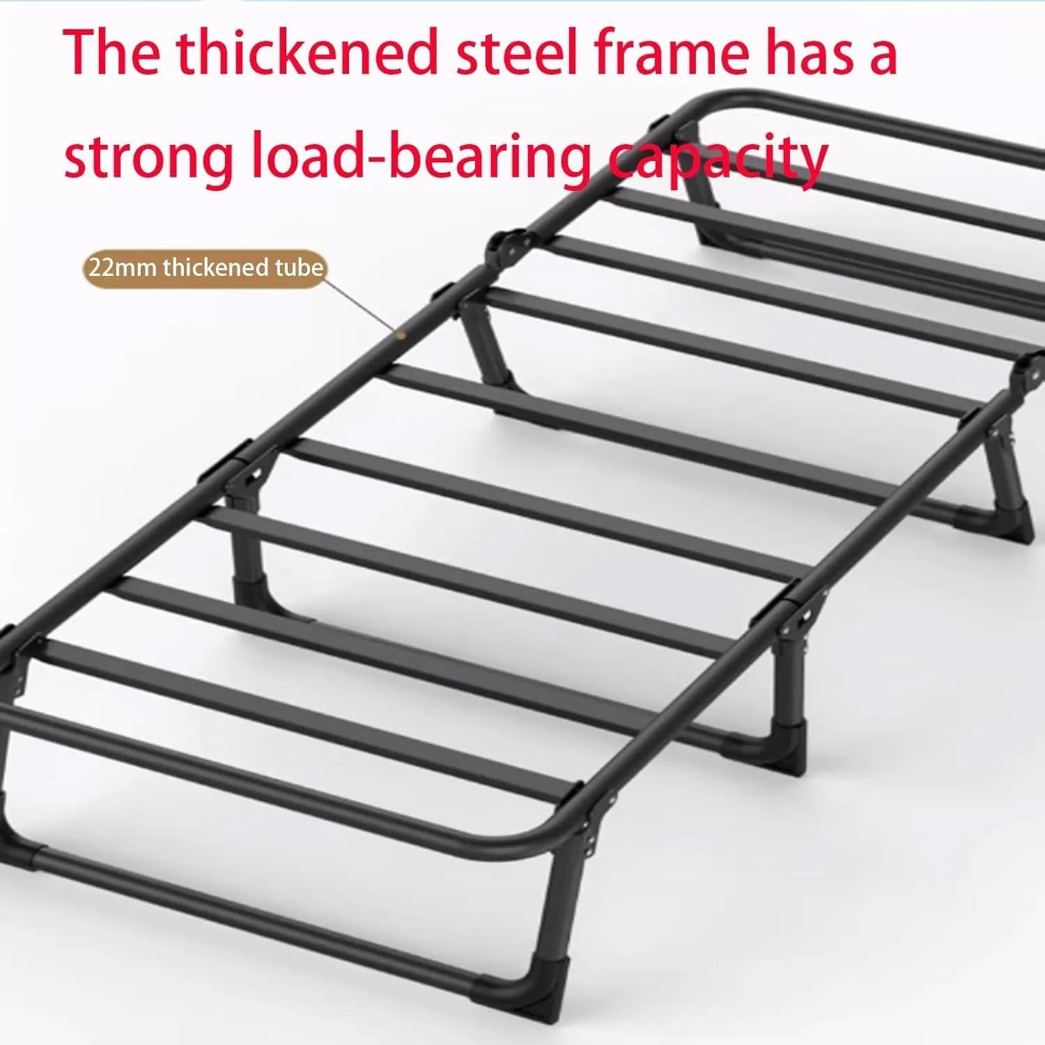 Portable Folding Bed 6 Position Adjustable Camping Cot W/Sponge Mattress Cots for Camping W/Pillow Load 200kg Lounge Chair