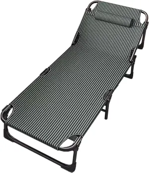 Portable Folding Bed for Adults Camping Cots for Adults with 175kg Load Capacity All 20mm Square Steel Tube for Travel Beach Patio Home Office(Brown), 192 * 68 * 30cm, 192 * 68 * 30CM