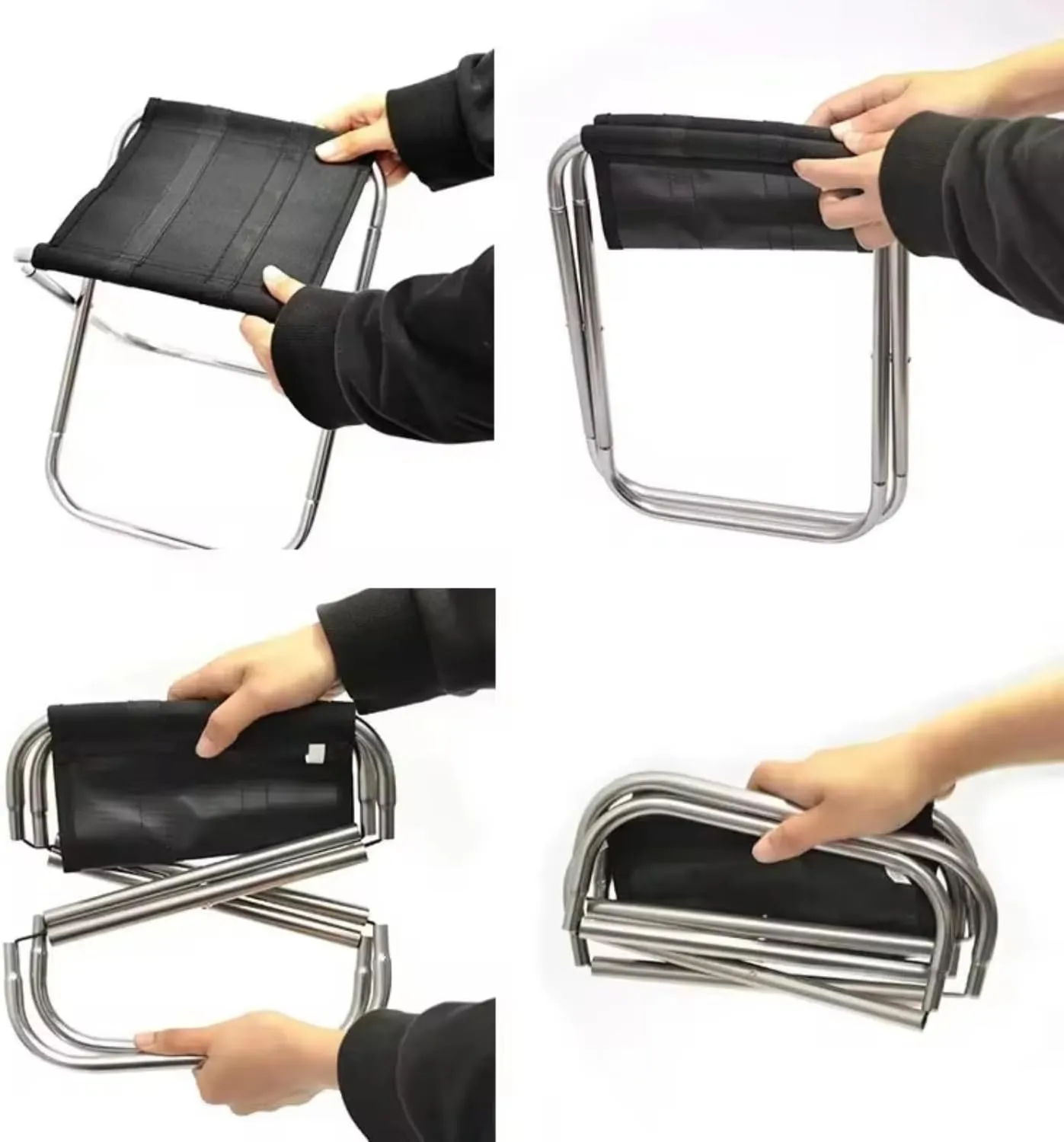 Portable Folding Fishing Chair Picnic Camping StoolFolding Small Stool Outdoor Aluminiun Alloy Fishing Chair