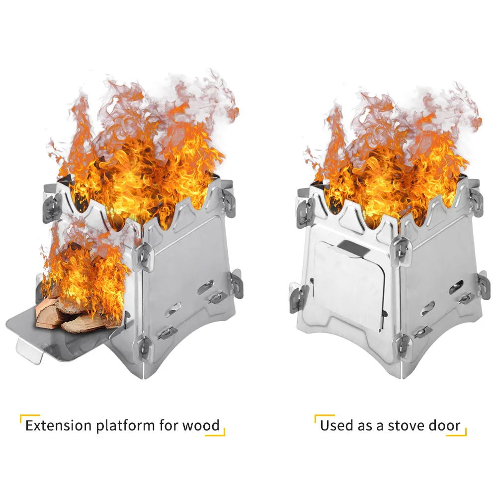 Portable Folding Stainless Steel Camping Stove