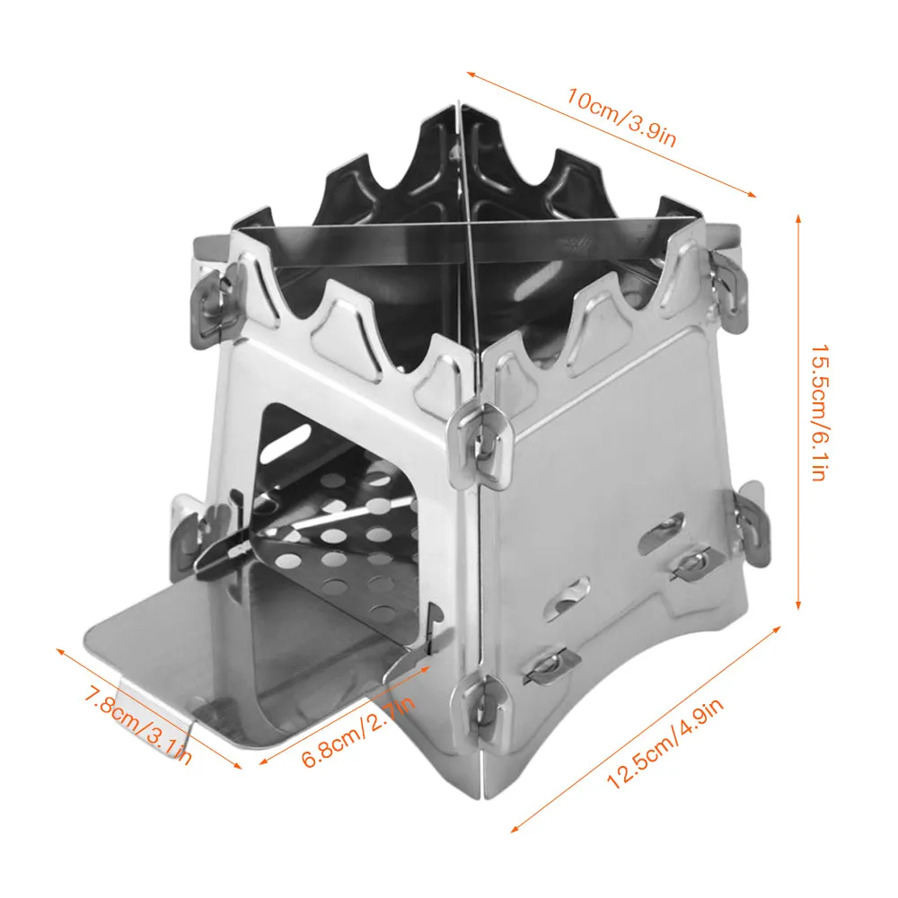 Portable Folding Stainless Steel Camping Stove