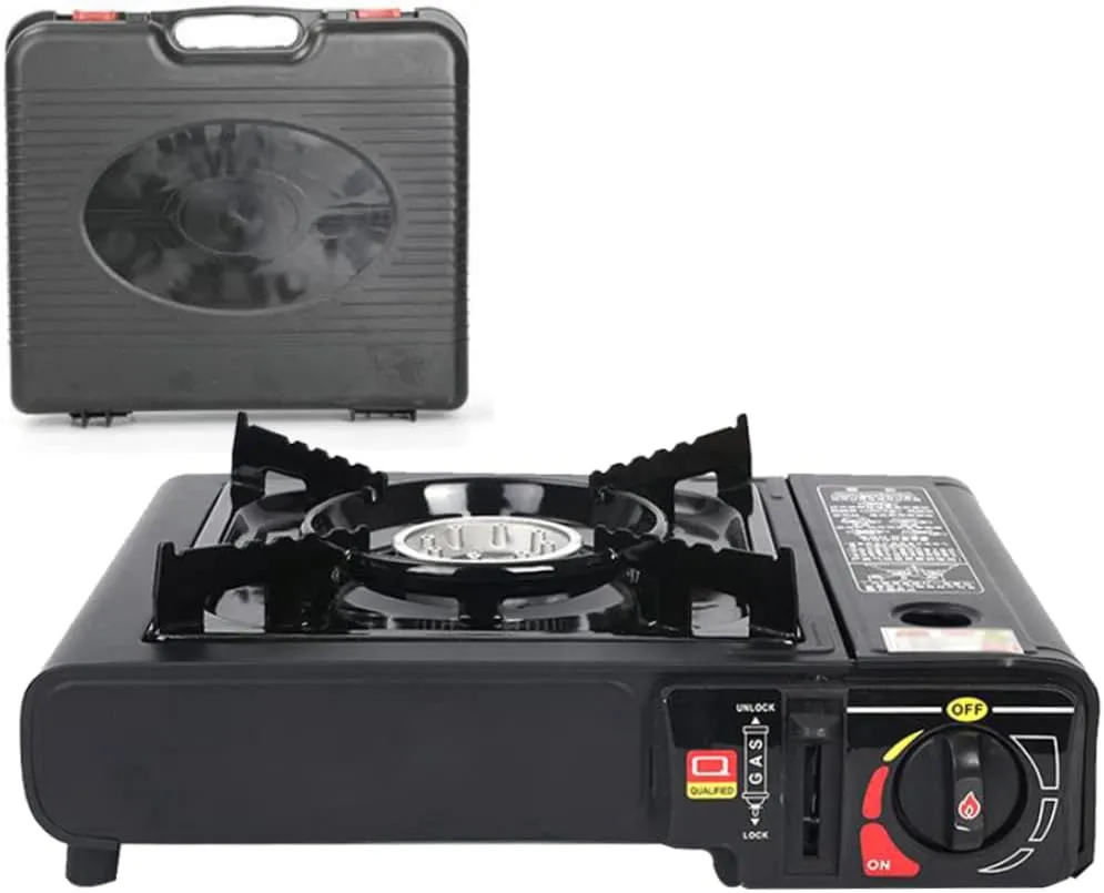 Portable Gas Cooker Dual-Purpose Single Burner Stove for Butane Tank Liquefied Tank Gas