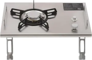Portable Gas Stove, Efficiency Burners, Gas Stovetop Stainless Steel Built-In Gas Stove,With Bracket And Placing Plate,Practical Hob Plate,Intense Firepower,For Camping,Hiking,Picnics