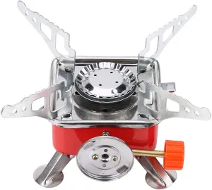 Portable Heating Stove Burner Mini Outdoor Folding Stove Durable Metal Camping Gas Stove Furnace Burner Picnic for picnics, Camping Trips