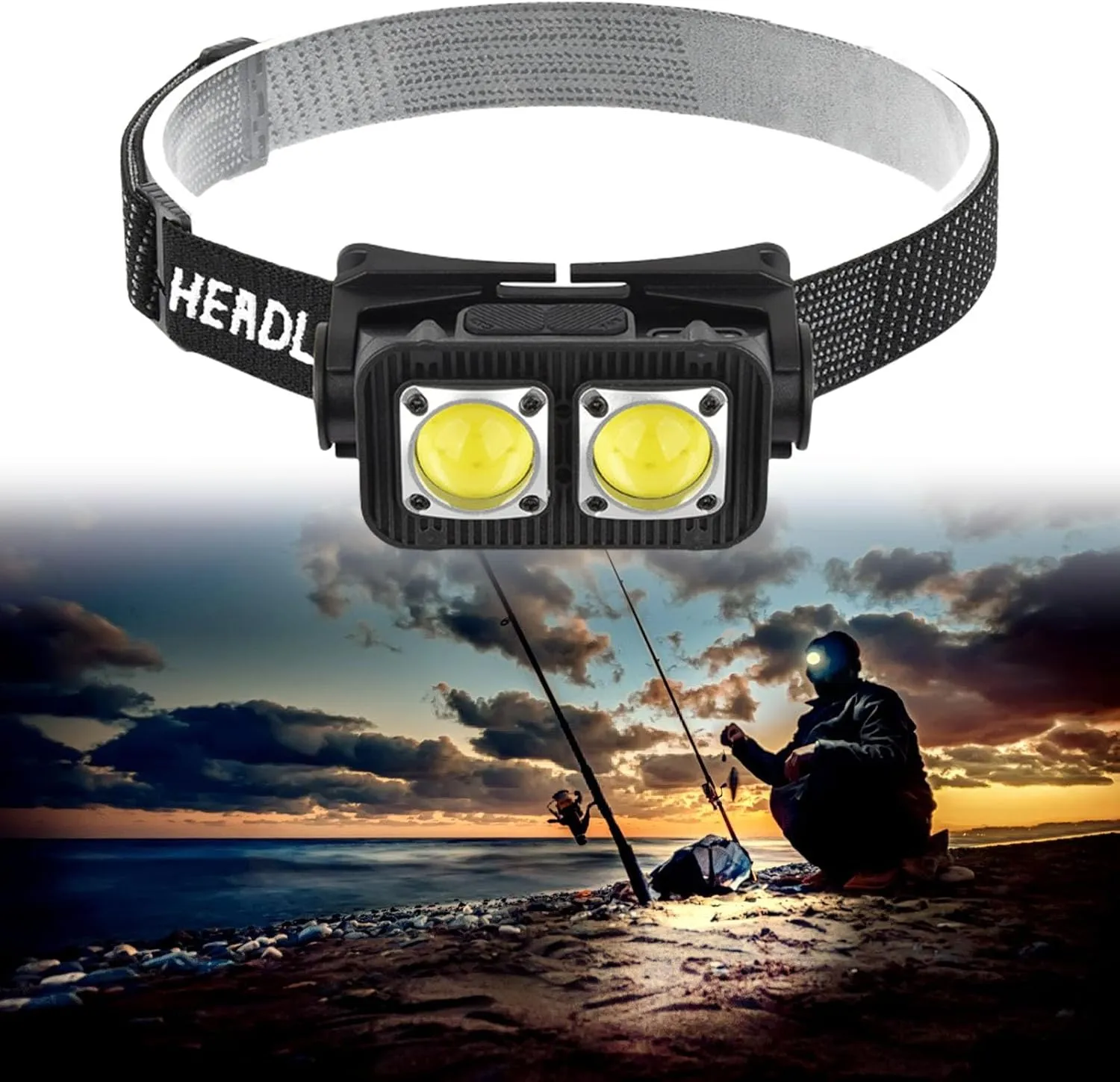Portable LED Fishing Light with Motion Sensing Emergencies Lighting for Camping Repair and Power Outages