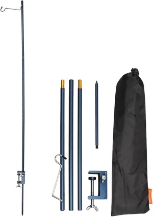 Portable Lightweight Tent Pole, Adjustable Camping Tent Poles Stainless Steel Adjustable Tent Poles for Outdoor Camping Hiking Fishing Backpacking