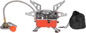 Portable Mini Camping Stoves, Portable Foldable Stove Censer for Outdoor Backpacking Hiking and Picnic, Windproof Camp Stove Camping Gas Stove (Square Tube)