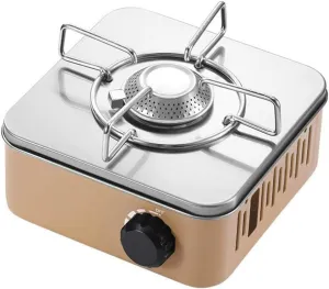 Portable Mini Gas Stove, Foldable Square Cassette Stove for Camping, Outdoor Cooking, Hiking, Backpacking, Picnic, Emergency Cooking