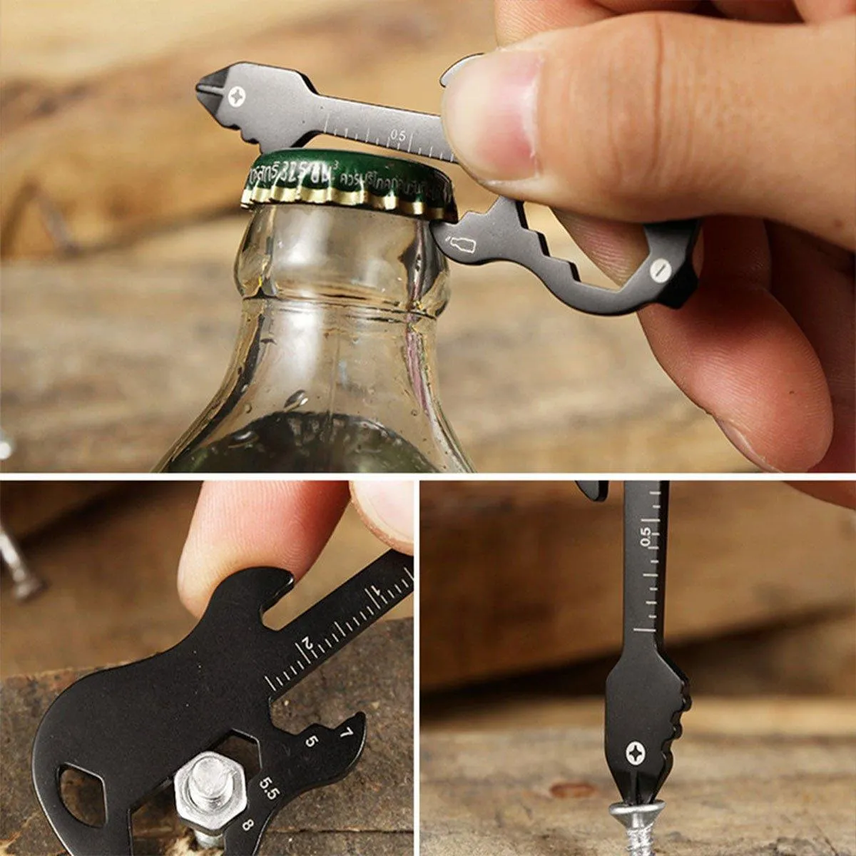 Portable Multi-Tool Key Chain Multi-functional Pocket Tool for Outdoor Camping