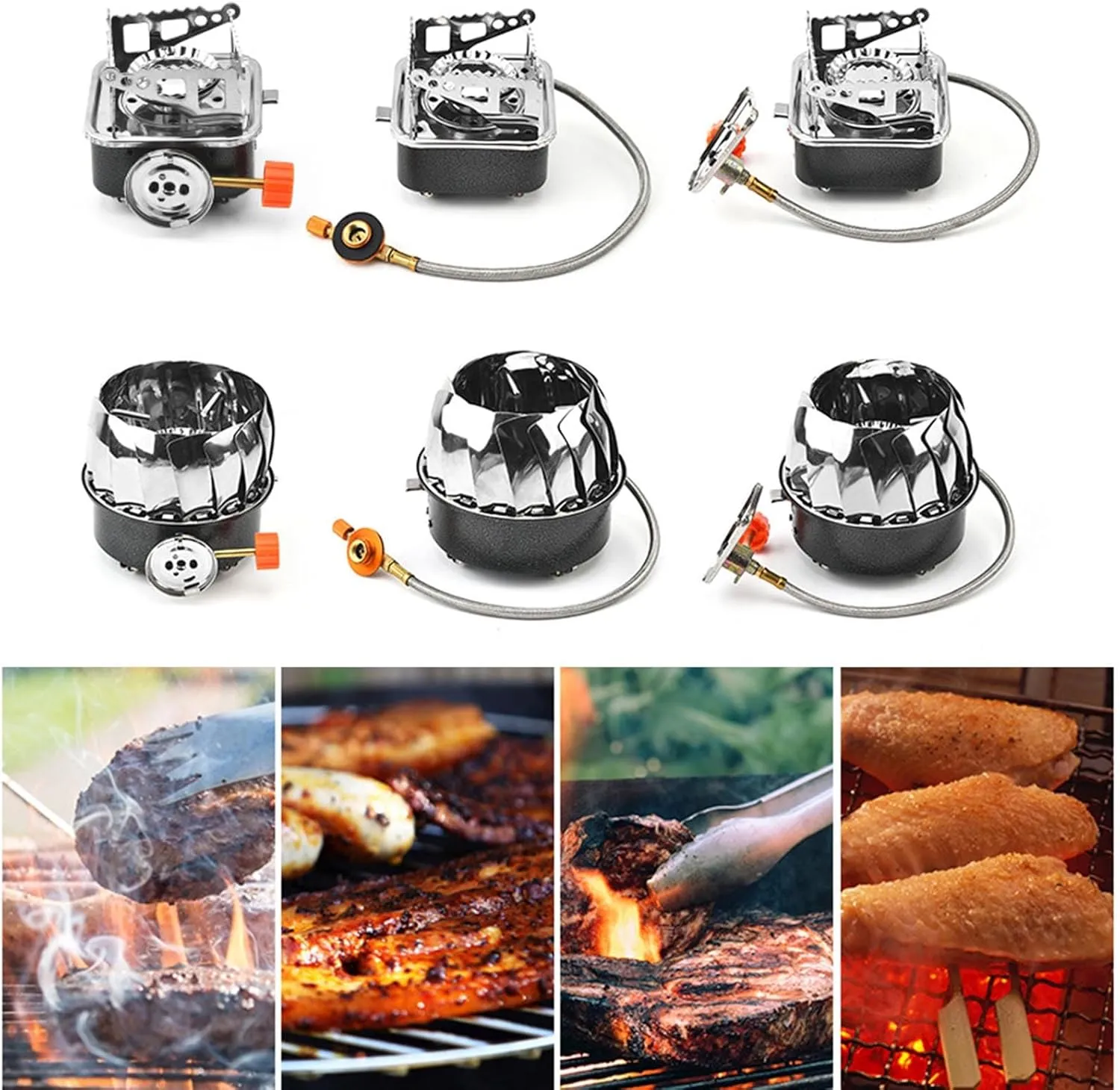 Portable Outdoor Burners Easy to Carry Outdoor Stove Portable Foldable Stove Hiking Cookware for Outdoor Cooking Picnics