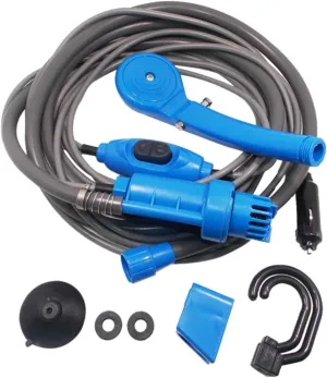 Portable Outdoor Camping Shower Kit 12v Automotive Outdoor Shower Set 5m Cable 2m Hose