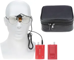 Portable Red Headlight,5W LED Plastic Headlamp Belt Clip Filter for Binocular Loupe with Cloth Bag