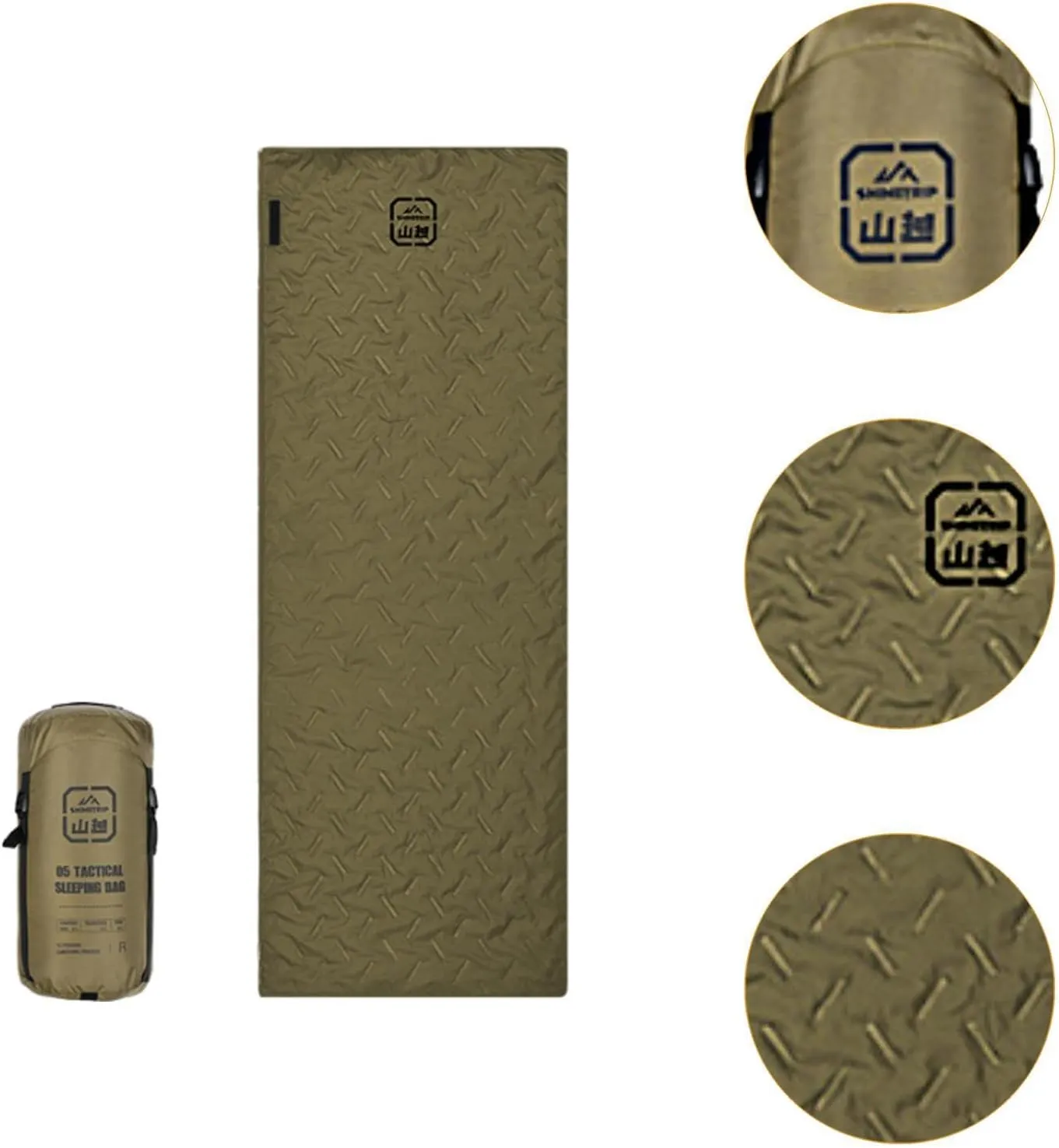 Portable Sleeping Bag Warm Camping Sleep Bag Splicable Waterproof Sleeping Pad Backpacking Quilt Outdoor Equipment for Travel