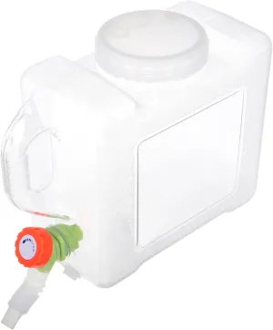 Portable Water Container with Spigot Lightweight Outdoor Bucket for Camping Road Trips and Emergency Water Storage Access