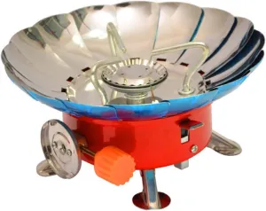 Portable Windproof Camping Stove Burner Outdoor Lotus Design Gas Cooker for Camping Hiking and Backpacking Lightweight and Compact Stove for Outdoor Cooking