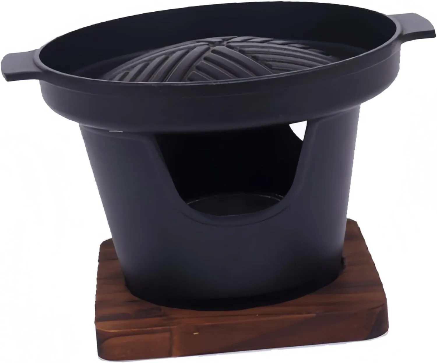 Portable Wooden frame Stove with handle Barbecue Stove (small Baking pan)