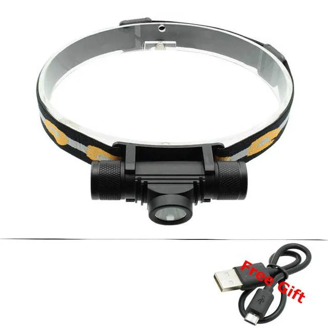 Powerful LED Headlamp Headlight XM-L2 LED USB Rechargeable Head Lamp Bike Light Fishing Flashlight Torch  Charger  18650 Battery