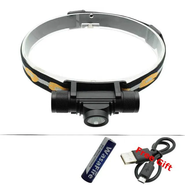 Powerful LED Headlamp Headlight XM-L2 LED USB Rechargeable Head Lamp Bike Light Fishing Flashlight Torch  Charger  18650 Battery