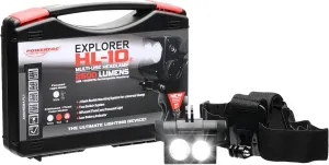 PowerTac HL-10 Explorer Rechargeable LED Headlamp - 2500 Lumens, Adjustable, Portable, Black