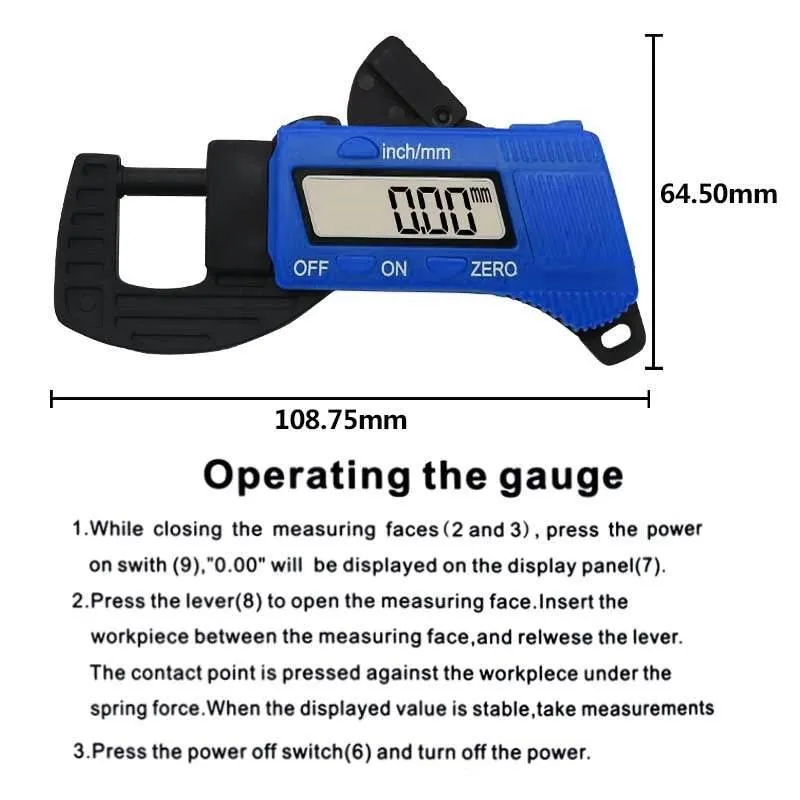 Precision Carbon Fiber Caliper - Thickness Measuring Tool