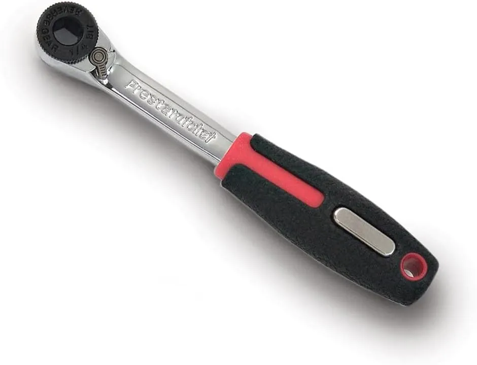 Prestacycle Prestaratchet Bicycle Pro Tool – Compact Reversible Ratchet with Quick-Disc Thumb Wheel, Compatible with 1/4" Hex Bits, Bicycles, Lightweight & Durable Wrench for Precision Work