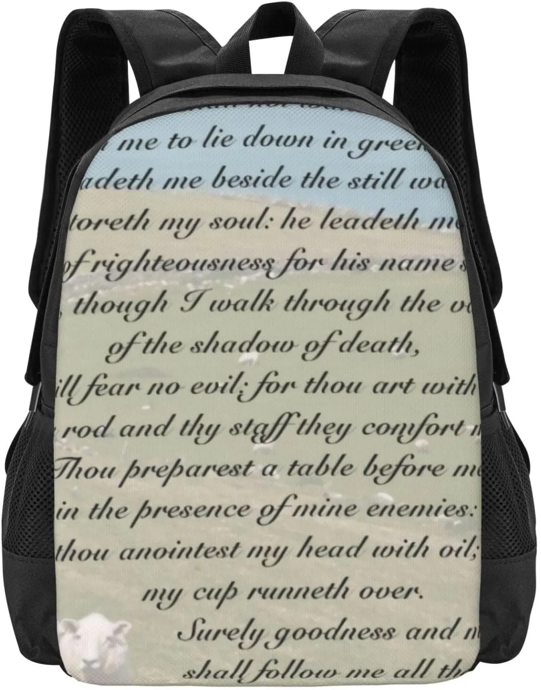 Psalm 23 The Lord Is My Shepherd, Irish Field Lightweight Packable Backpack Travel Casual Large Capacity Daypack Foldable Backpack For Men Women