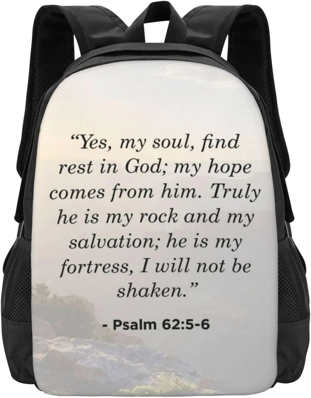 Psalm 62 5-6 Lightweight Packable Backpack Travel Casual Large Capacity Daypack Foldable Backpack For Men Women