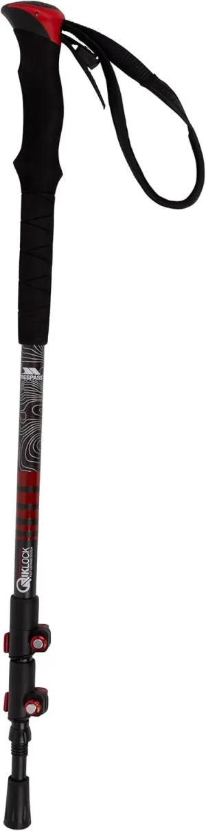 Qiklock Unisex Trekking Pole Sesto Carbon Folding Lightweight Shaft Qiklock EVA Foam Handle Padded Adjustable Strap Carbide Tip Rubber Stopper