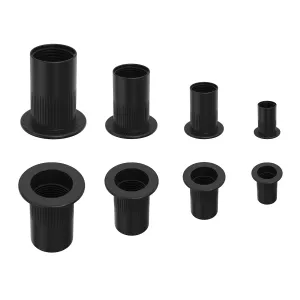 QISHENG 100 PCS Black 5/16-18 Stainless Steel SAE Rivet Nuts,Stainless Steel 18-8 A2(304) Nut,Home Nut