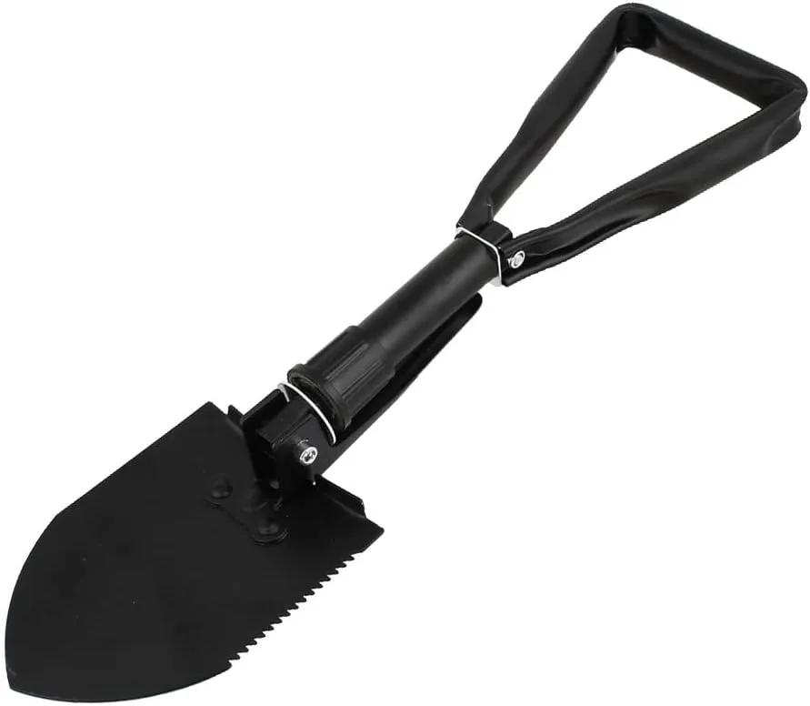 Qtqgoitem Camping Multi Purpose Folding Shovel Black w Pouch Holder (Model: 43f f4a 2b3 6fe 4df)